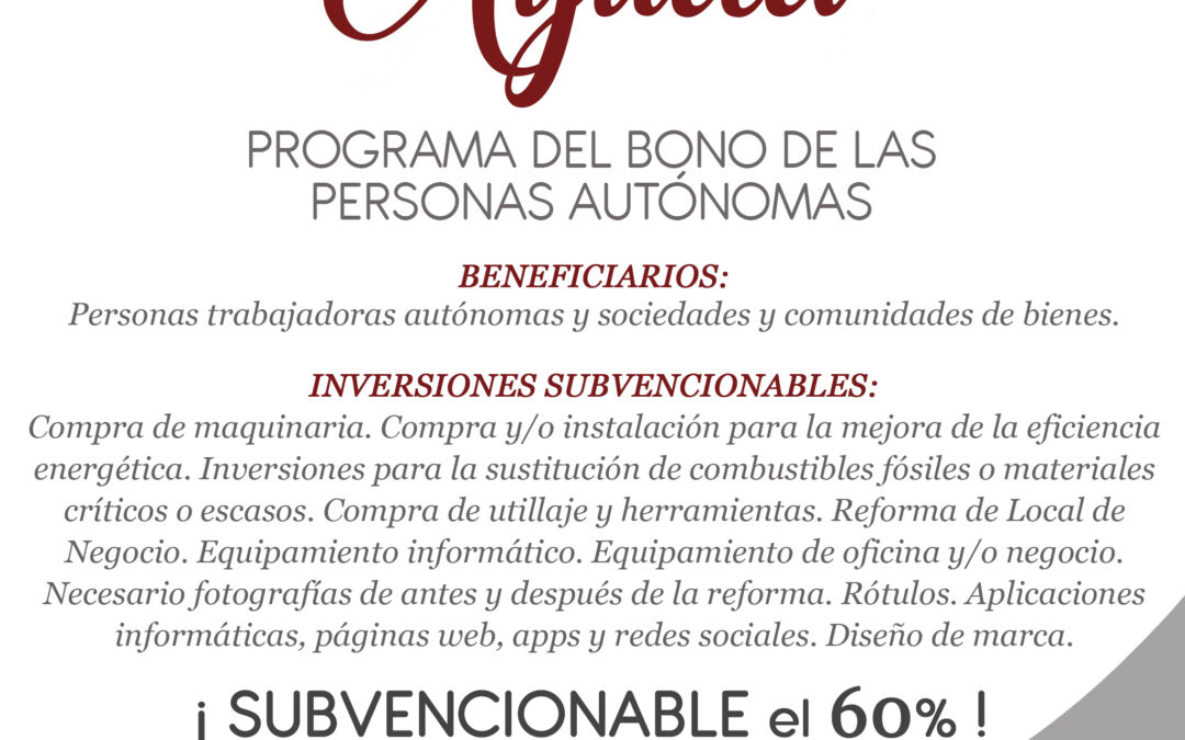 Ayuda «Programa Bono de las Personas Autónomas»