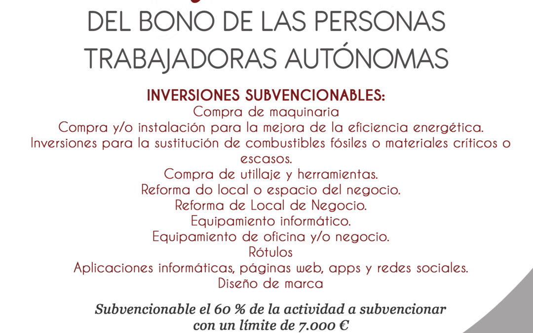 Ayuda «Programa del Bono de las Personas Trabajadoras Autónomas»