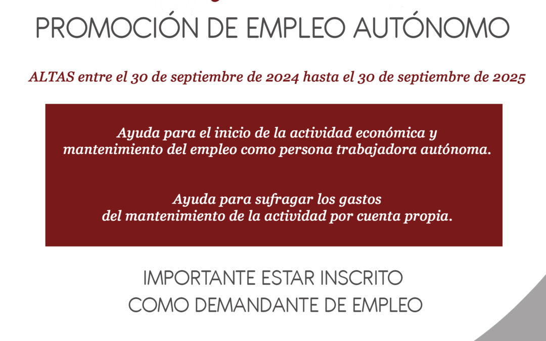 Ayudas a la Promoción de Empleo Autónomo